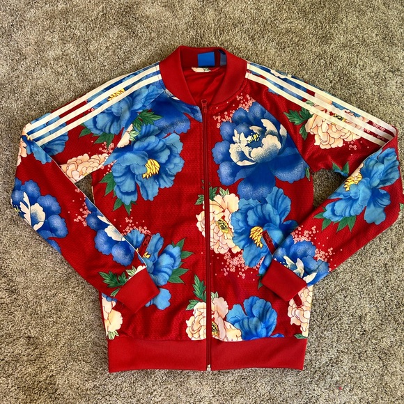 *Rare* Farm Rio x Adidas Originals Chita Floral Womens Track Jacket XS - Picture 4 of 15